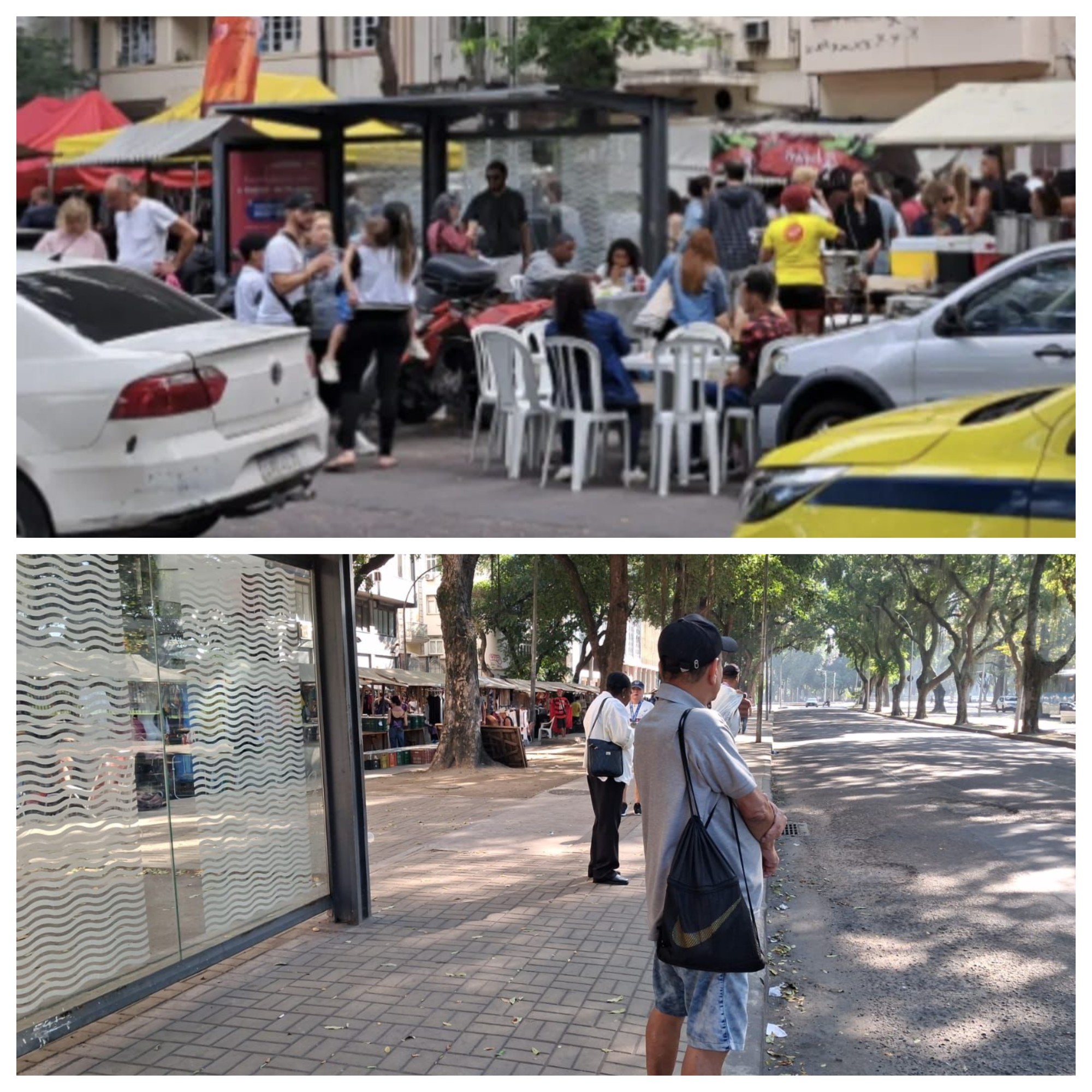 Prefeitura remove estruturas da calçada perto da Feira da Glória.1752466298.jpeg