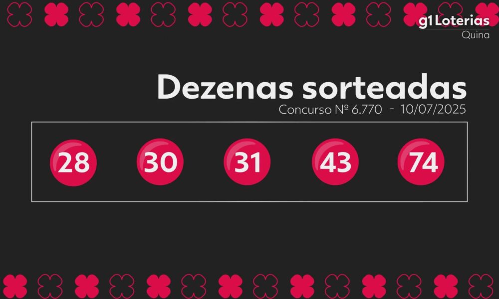 Quina desta quinta-feira: resultado do concurso 6770 e números sorteados1752223298.jpeg